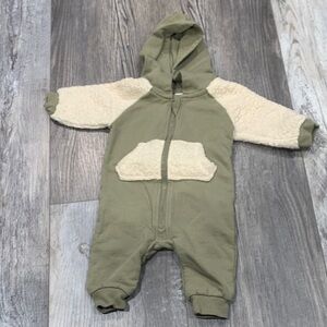 Pl Baby Green and Cream Kids One Piece